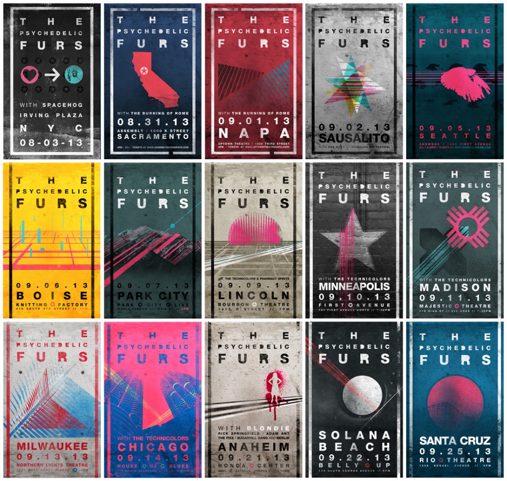 Psychedelic Furs 2013 Tour Posters